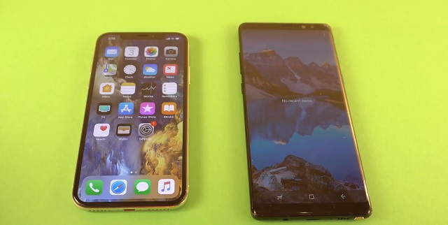 مقایسه سرعت آیفون ایکس با گلکسی نوت 8
